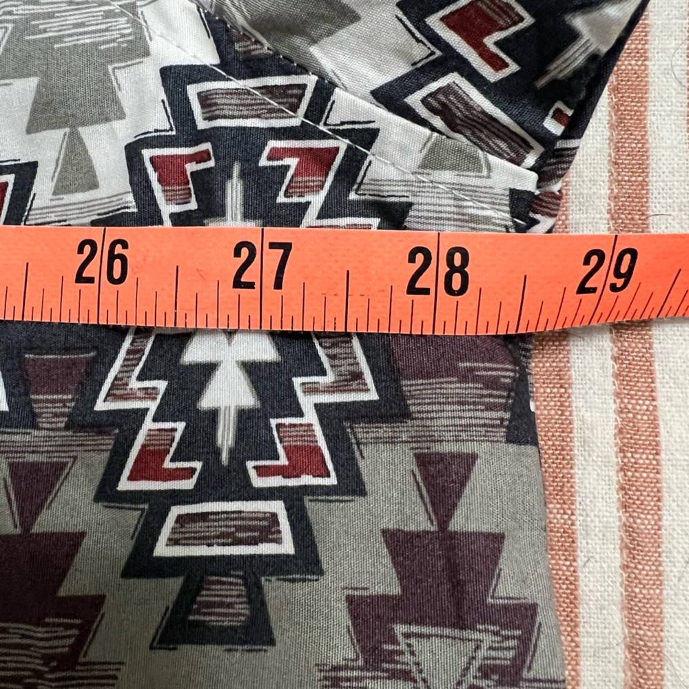 Checotah White Aztec Printed Snap Down Long Sleeve Shirt XXL Wrangler - Picture 8 of 10